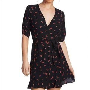 1. State - Black/Red floral dress, double lined, LIKE NEW, short, size 0